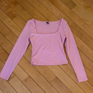 SHEIN Soft Pink Long Sleeve Top